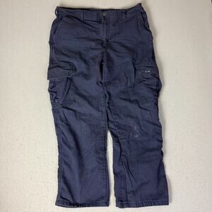 Tyndale FR Cargo Work Pants CAT 2 NFPA 2112 Arc Rated Navy W34 L32